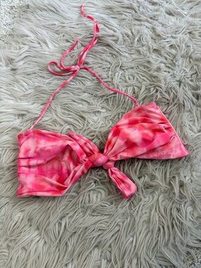 Skatie Pink Tie Dye Bandeau Bikini Top Size Medium